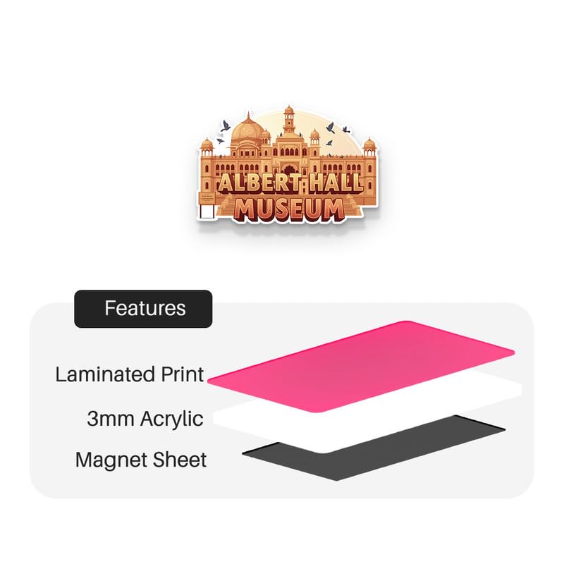 Image of Albert Hall Musiam Fridge Magnets, Glossy Finish, Stylish Magnet for Fridge, Wardrobe & Metal Surfaces