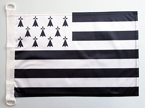 AZ FLAG Brittany Nautical Flag 18'' x 12'', French region of Bretagne flags 30 x 45 cm, Banner 12x18 in for boat