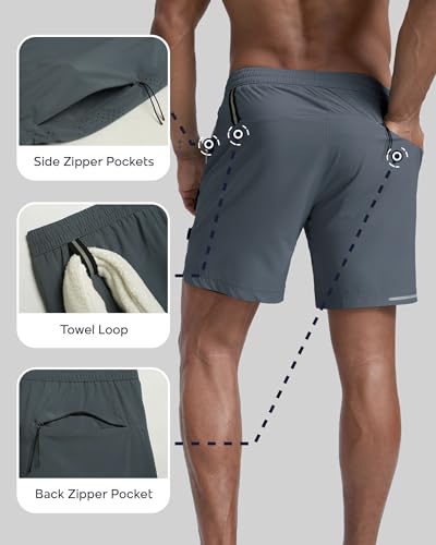 Image of maamgic Men's Athletic Running Shorts with Liner Ultra Lightweight Workout Shorts 5 inch / 7 inch