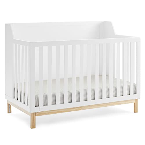 Image of GAP babyGap Oxford 6-in-1 Convertible Crib - Greenguard Gold Certified, Bianca White/Natural