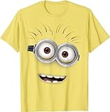 Despicable Me Men's Phil's Face Minion T-Shirt, Yellow, Large