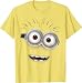 Despicable Me Men's Phil's Face Minion T-Shirt, Yellow, Large
