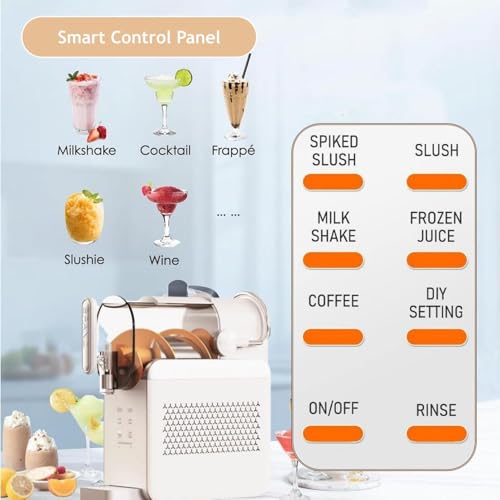 Slush-Eismaschine für Zuhause, Softeismaschine, 1,8-l-Behälter-Slush-Maschine, Getränkebereiter für Slush, Margaritas, Smoothies, Frappés, Milchshakes und mehr,Black – Bild 6