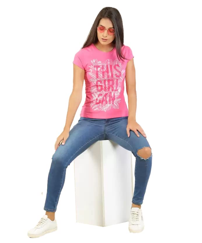 Image of Lyra Women's Cotton Regular Fit T-Shirt