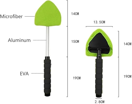 Miniatura 4 de Limpiador de parabrisas, herramienta de limpieza de parabrisas de automóvil de microfibra con 4 almohadillas de microfibra reutilizables y lavables