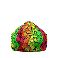 Mateju Pouf Poire Adulte et Enfants, Papillon 3D Pouf Geant Chambre, Bean Bag Chair, pour Grand Canapé, Chaise Longue Grande, Fauteuil de Salon pour Intérieur Extérieur (Papillon,L