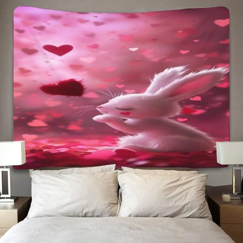 Tapices de pared 3D de conejo NMOTARVIN de 150x200cm para decorar espacios y dividir cuartos 4