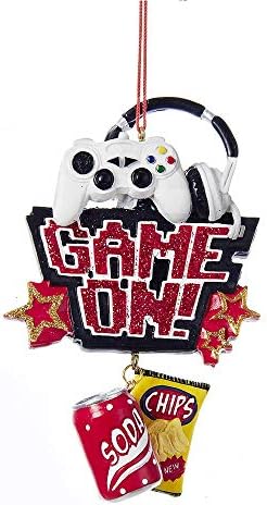 "Game On!" With Soda and Chips Dangle Ornament