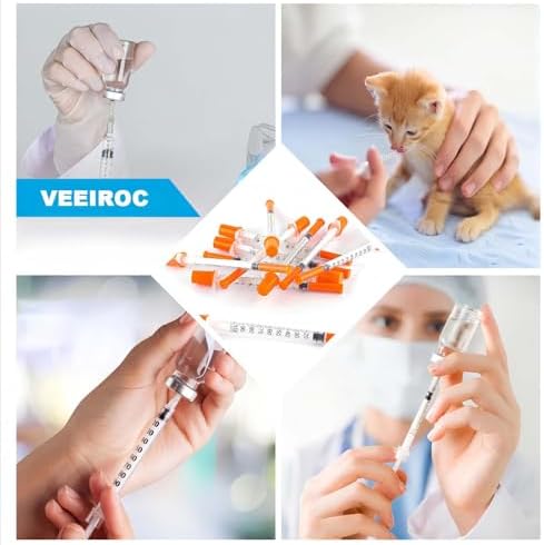1ml 주사기, 30G 13mm(1/2인치) 바늘, 개별 포장, 30팩 (1CC 30G 1.3cm(1/2인치)-30팩) — 사진 4