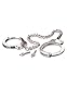 Pipedream Fetish Fantasy Series Metal Leg Cuffs, Silver, One Size