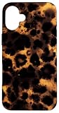 Coque pour iPhone 16 Plus Motif écaille de tortue marron imprimé léopard des neiges