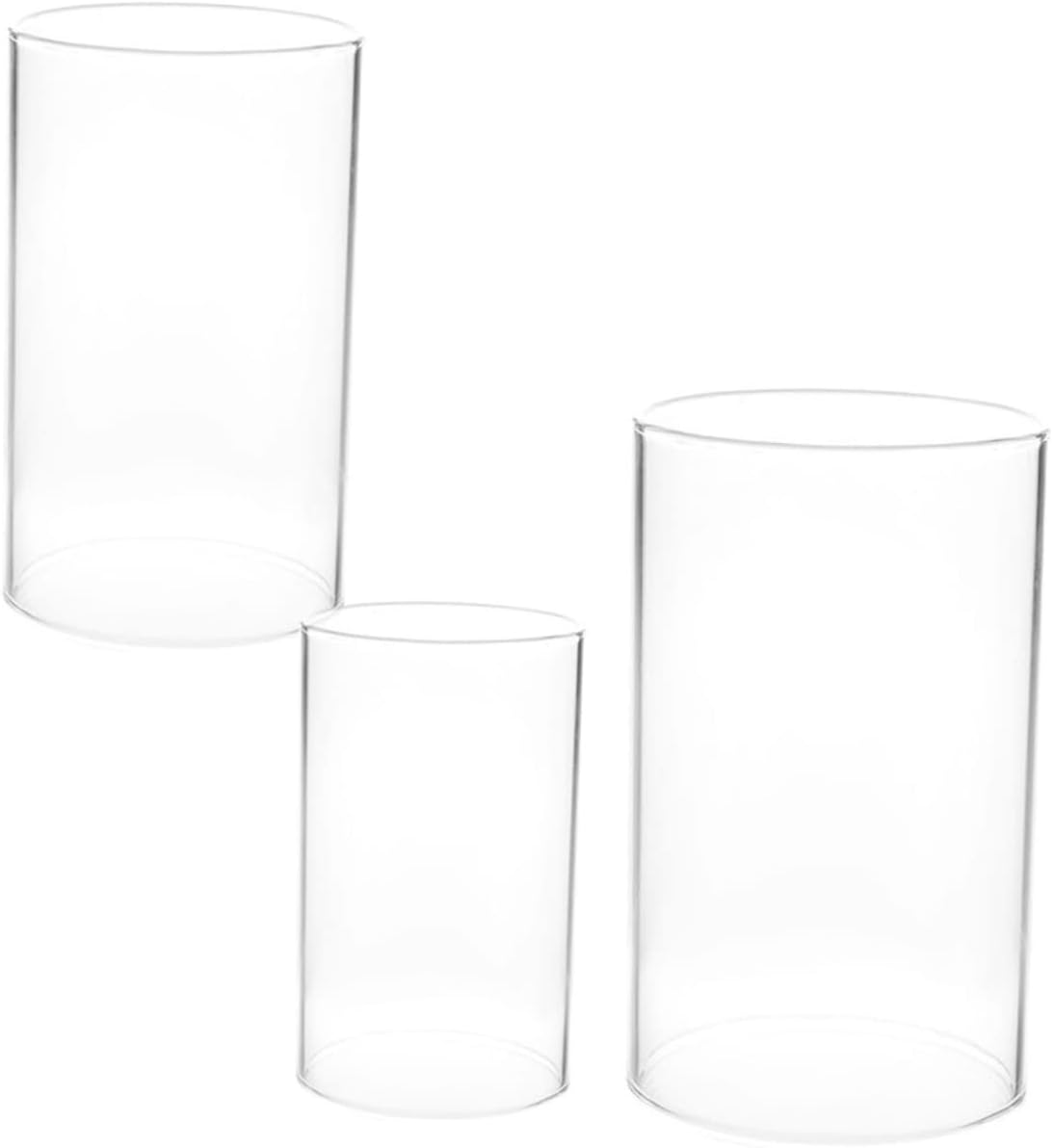 Levemolo 3pcs Glass Candle Holders Drip Candle Holder for Floating Glass Pillar for Jar