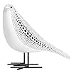 Quoowiit bird figurine modern sculpture and statues for home decor animal statues for bookshelf table entryway fireplace resin decorative sculpture with chic polka dots art design white  urban country home decor