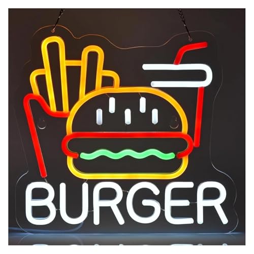 Néon Burgers Open enseigne lumineuse pour attirer les clients