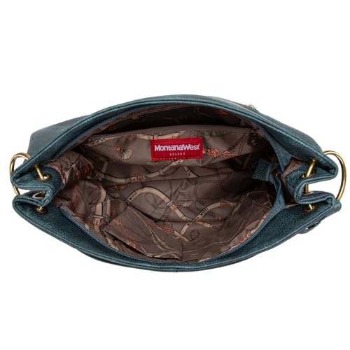 Montana West Large Hobo Bag Leather Purses And Handbags For Women Top Handle Shoulder Satchel Handbags Leather Tote Purse For Women Mwc-047Fbl thumb #3