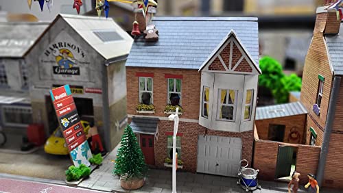 The Citybuilder Row House Cardboard Model Making Kit - O Scale Model Railroad Building #TOP7
