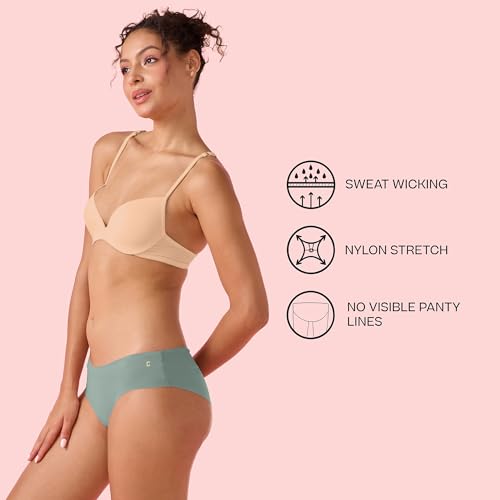 Image of Enamor Innovations Invisi, All Day Comfort, Low Waist Bikini Panty for Women - No Visible Panty Lines, Sweat Wicking, Free Cut, Regular Coverage - PB40