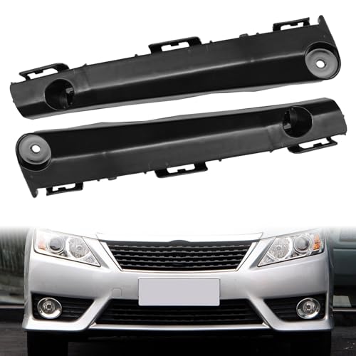 Pleoos Car Pair Left Right Front Bumper Bracket Beam Mount Support Grille Guide Bracket Retainer Compatible with Camry 2012 2013 2014 Year, for 52536-06120 52535-06130