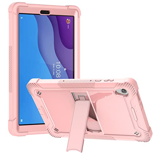 Vakarey für Lenovo Tab M10 HD Hülle TB-X306F 10.1 Zoll,für Lenovo Tab M10 HD 2nd Gen Hülle Kinder,Roségold Cover
