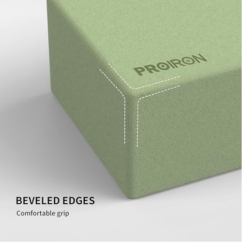 PROIRON Yoga Blocks, 2 Pack Supportive High Density Premium Eva Foam, Soft Non-Slip Surface with Curved Edges Stretch Blocks For Yoga, Pilates, Stretching - Thumbnail 3