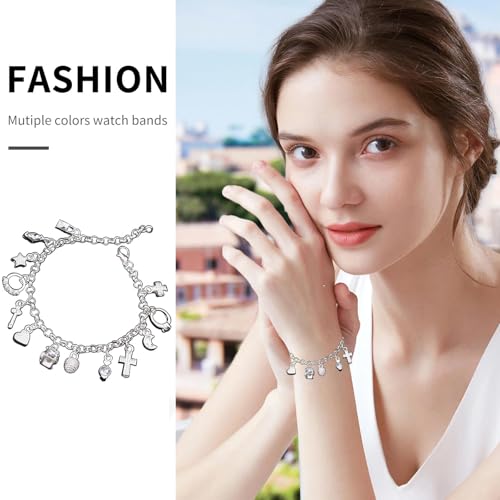 Women's bracelets, thirteen pendant bracelets for female teenagers, love charm chain bracelet fashion jewelry gifts.2