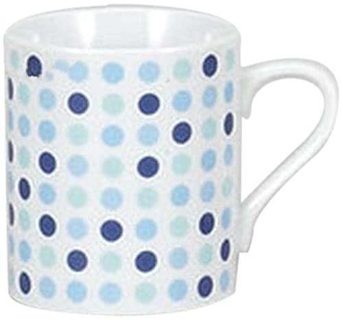 Amazon.com: せともの本舗 Set of 10 Mug, Polka Dot Blue Mug, 4.3 x