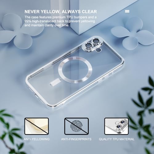 Image of Misea Magnetic for iPhone 16 Plus Case Compatible with MagSafe Silver