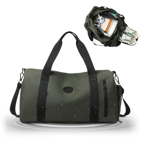 Image of GUSTAVE Gym Bag for Men with Footwear Compartment, Fashion Oxford Cloth Waterproof Duffle Bag Removable Shoulder Strap Travel Luggage Bag, 46x20x26cm