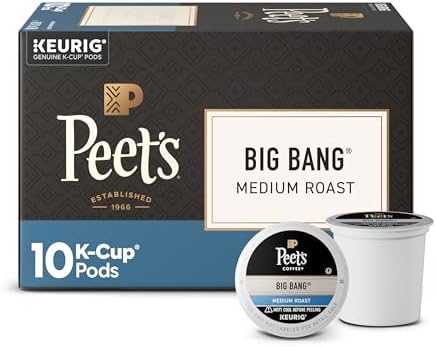 Peet's Coffee Coffee Pods, Medium Roast, Big Bang, 10 K Cups