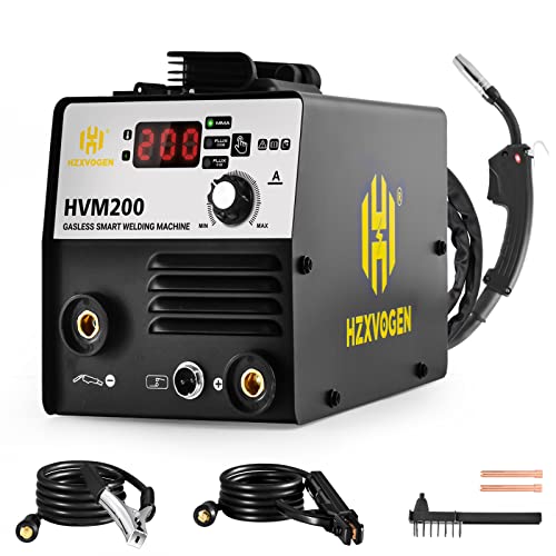 Hzxvogen 110V Mig Welder Gasless 200Amp Flux Core Welder Mig/Stick 2 In 1 Welding Machine Portable Igbt Inverter Automatic Wire Feeding Welder(Hvm200) #TOP7