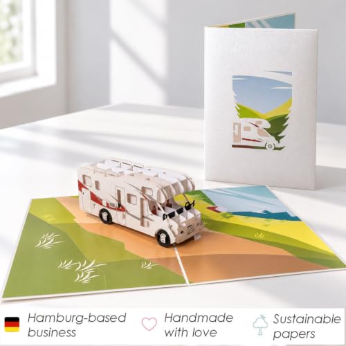 Foto von Sweetpopup® Pop Up Karte Wohnmobil - 3D Geburtstagskarte & Gutschein-Fach