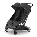 UPPAbaby MINU Duo Stroller | Jake - Charcoal | Side-by-Side Lightweight Compact Double Buggy | from Birth to 22kg per Seat | Slim Doorway-Friendly Design | Baby Travel Stroller | Double Pram
