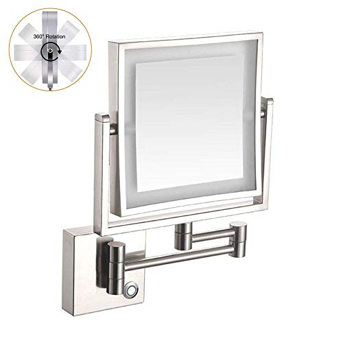 Miroir de maquillage mural résolvant les problèmes de lumière et de reflet