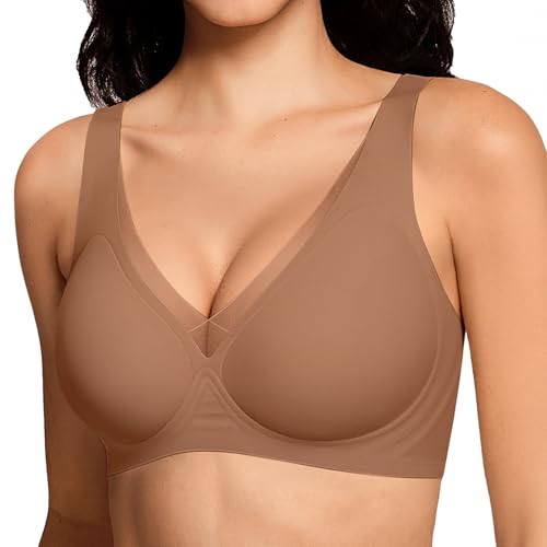 Image of LetsJoli Jelly Bras for Women Lace Deep V Wireless No Underwire Comfortable