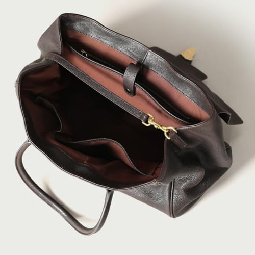 Bolso Tote de cuero para mujer grande vintage miniatura 5