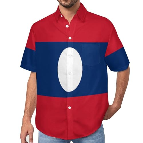 Chemise d'été décontractée plage boutonnée pour homme look vacances