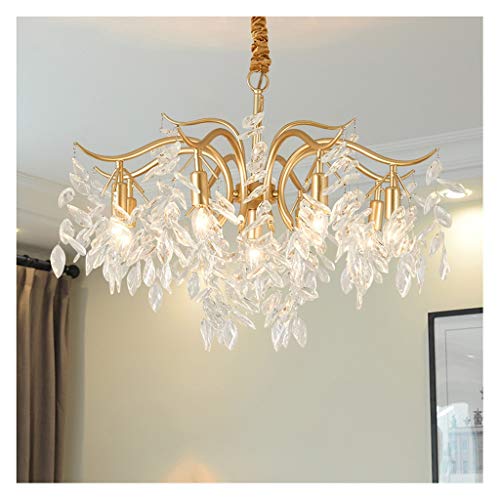 Licht Luxus-amerikanischer minimalistischer moderner europäischer Stil Wohnzimmer Kristall-Kronleuchter, Schlafzimmer kreative Lampen, personalisierte Kunst leuchtet Baumast Lichter (Size : 9 heads) Cover