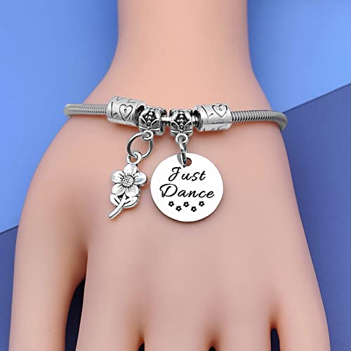 Image of DlaeKua Dance Gifts for Bracelets Jewelry Dance Team Gifts Valentines Day Gift for Dancing Teacher Dancers Birthday Stainless Steel
