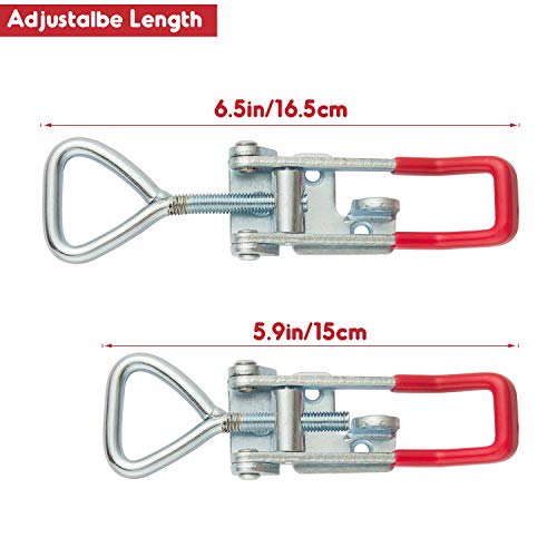 4Pack Latch-Action Toggle Clamp, 4003 Style 660lbs Capacity Heavy Duty Toggle Latch Clamp, Pull Latch Self-lock Toggle Clamp for Machinery, Automobiles, Luggage Lock, Clamping Processing or Assembling - Thumbnail 2