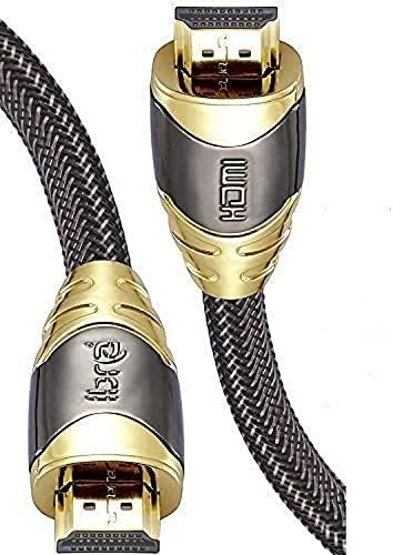 4K HDMI Cable 5M HDMI Lead - Ultra High-Speed 18Gbps HDMI 2.0b Cord 4K@60Hz Support Fire TV, Ethernet, Audio Return, Video UHD 2160p, HD 1080p, 3D, Xbox PlayStation PS3 PS4 PC - IBRA LUXURY
