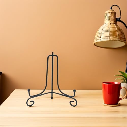 Chevalet de table en fer noir robuste pour présentation de standing