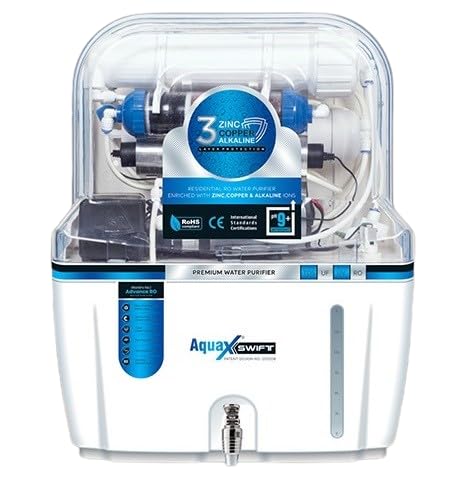 Image of Aqua Swift Ro Water Purifier, latest Smart Filtration Technology (RO+UV+UF+TDS Adjuster + Copper + Alkaline Technology) for Home and Office | Heavy Pump | 16 Ltr Tank Capacity