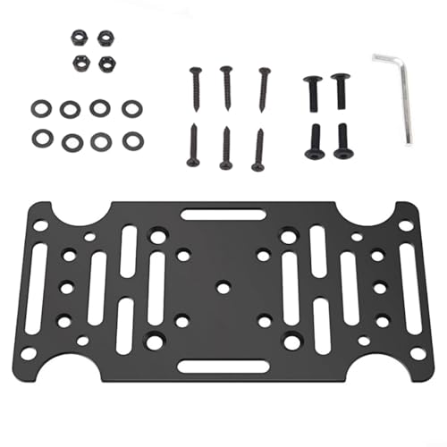snowchecking Soporte de montaje para buzón de correo para postes de madera de 4 x 4, placa de instalación de metal con kit de herramientas, color negro