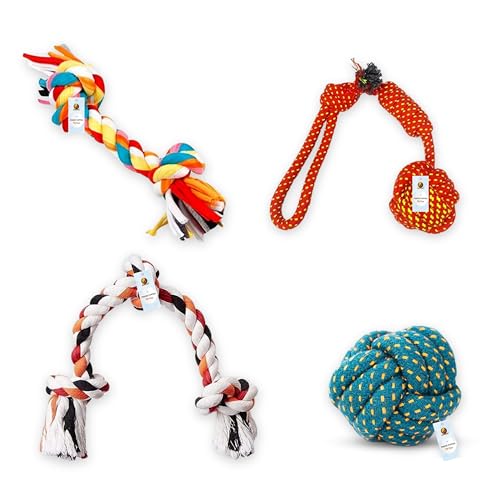 10 Must-Have Pet Products on Amazon for Your Furry Friend 33 Foodie Puppies Dog Rope Combo of 4 Chewing Teething Fetching Dura...