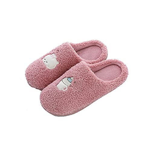 Chaussures d'hiver pour femmes et hommes pantoufles d'intérieur coton maison