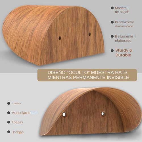 Perchero para sombreros de pared ideal para el vestíbulo y pasillo 5