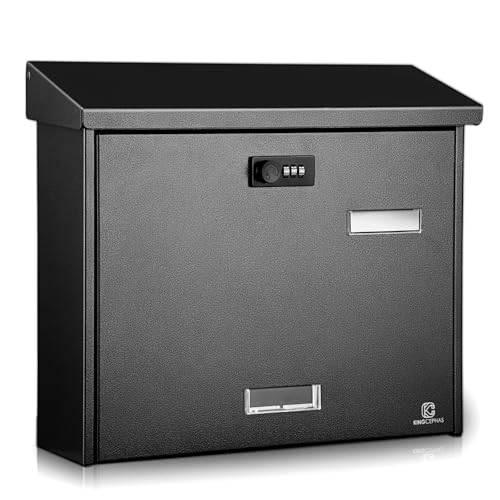 KINGCEPHAS Wall Mounted Mailbox with Combination Lock