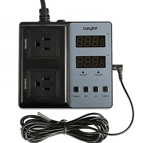 Bayite BTC201 10A Dual Pre-Wired Digital Outlet Thermostat Plug thumb #3