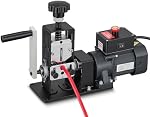CREWORKS Wire Stripper Machine, Wire Stripper Machine for 0.06"-0.9" (1.5-22 mm) Copper Wires with 3 Operation Modes, Wire Stripping Tool with Hand Crank for Scrap Wire Recycling