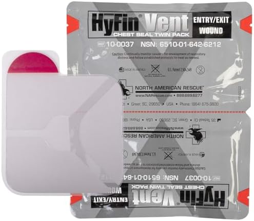 North American Rescue Hyfin Vent Chest Seal, 2 Count